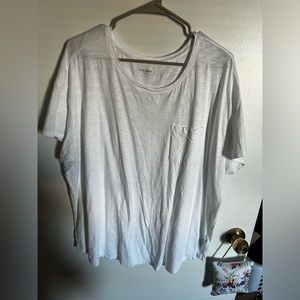 White Old Navy Pocket Tee